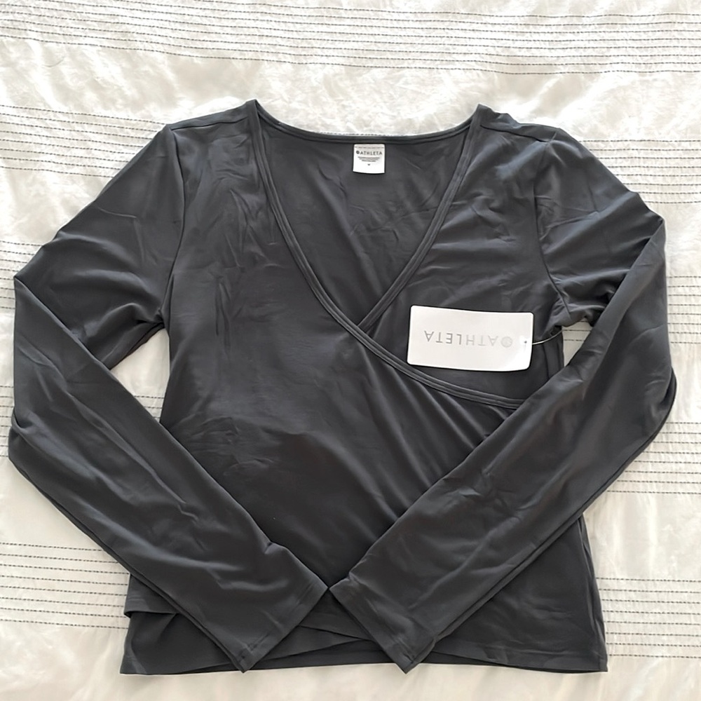 Athleta faux wrap top, Fall 2024